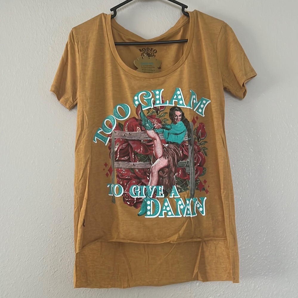 NWT Too Glam and Give A Damn Rodeo Quincy Tee